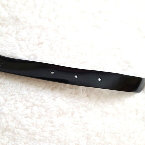 Vintage Sandy Duftler Designs Genuine Leather Belt Black Size Medium Made in USA